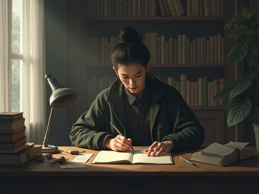 Rolig forberedelse ved skrivebord